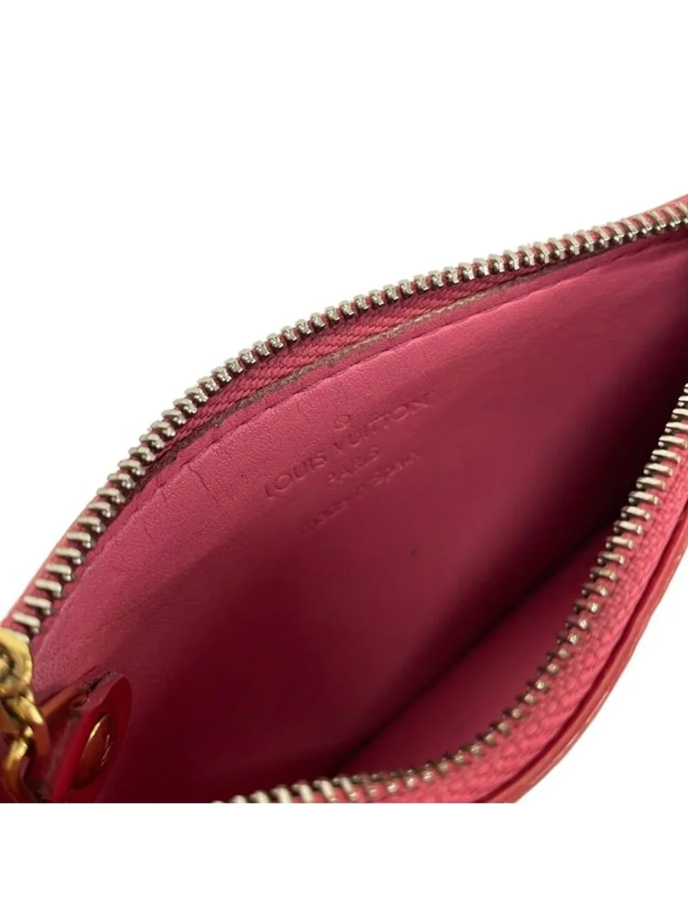 Louis Vuitton Coin Case Monogram Vernis Pochette Cles Franboise Leather